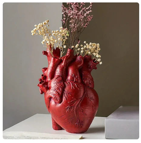 Pack of 10, Heart-shaped Flower Vases Ingenious Sculpture with a Heart Shape Customised Resin Vase with a Heart Shape for Desktop or Home Decor