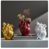 Pack of 10, Heart-shaped Flower Vases Ingenious Sculpture with a Heart Shape Customised Resin Vase with a Heart Shape for Desktop or Home Decor