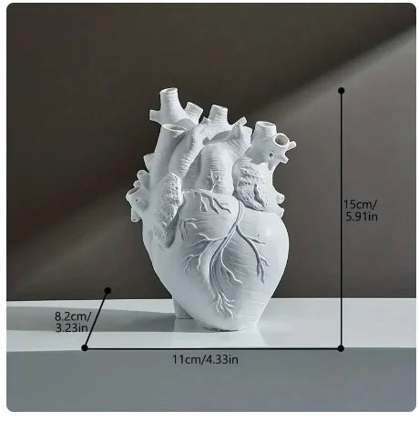 Pack of 10, Heart-shaped Flower Vases Ingenious Sculpture with a Heart Shape Customised Resin Vase with a Heart Shape for Desktop or Home Decor