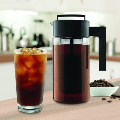 900ML Cold Brew Iced Coffee Maker Airtight Seal Silicone Handle Coffee Kettle Non-slip Household Silicone Handle Coffee Kettle