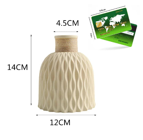 Pack of 20, Nordic Style Home Decoration: Modern Flower Vase Imitation Ceramic Flower Pot Decoration with Plastic Vase Flower Arrangement