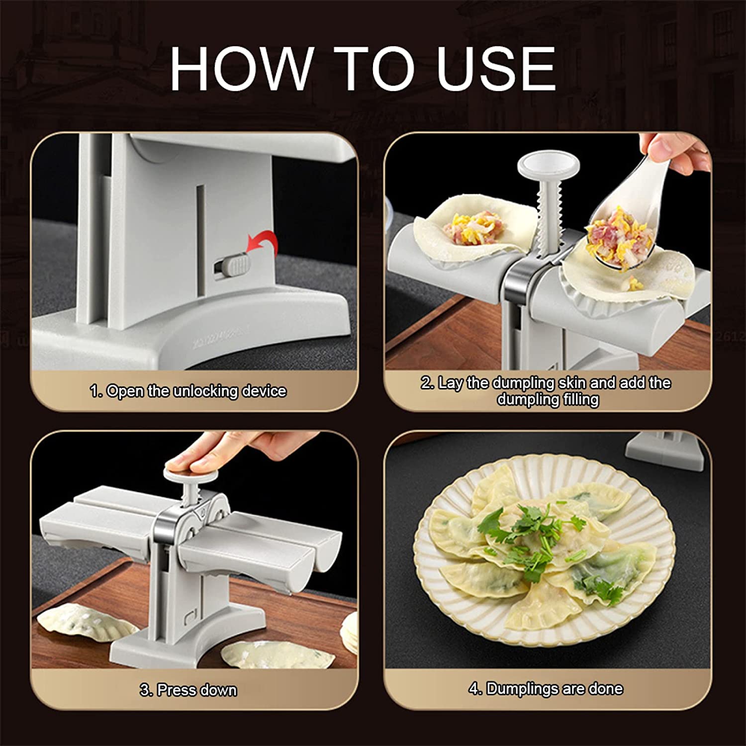 Dumpling Mould Double Head Dumpling Mold Lazy Artifact Manual Press Noodle Dumpling Maker Kitchen Accessories Dumpling Maker