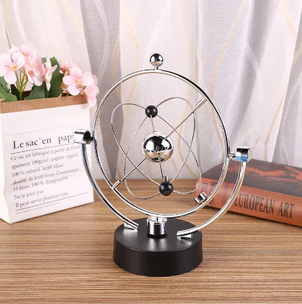 Pack of 5 Newton Pendulum Ball Balance Pendulum toy physics tumbler, ball rotating perpetual motion, craft, and home decor