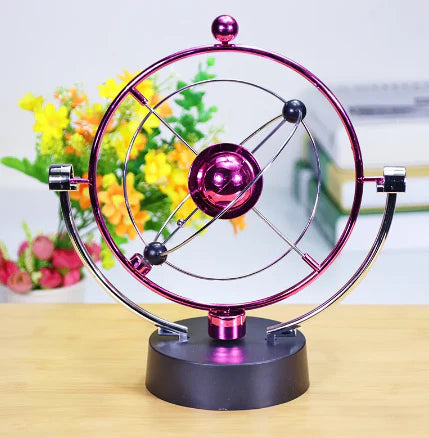 Pack of 5 Newton Pendulum Ball Balance Pendulum toy physics tumbler, ball rotating perpetual motion, craft, and home decor