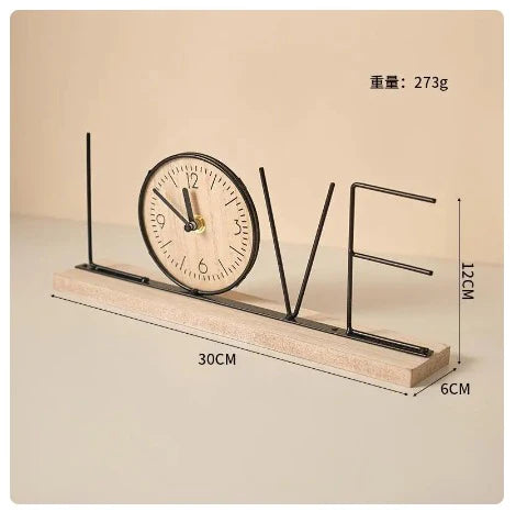 Pack of 2 Handmade unique TV cabinet clock decorating furniture home living room bedroom entry wine cabinet office desktop clock design