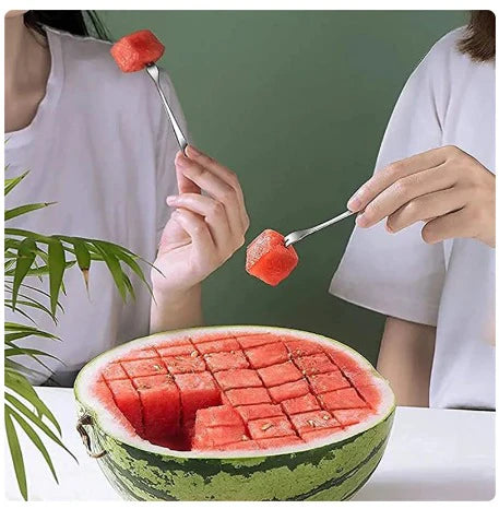 Pack of 10 of 304 Stainless Steel Watermelon Cutter Kitchen gadgets - Watermelon Artifact Slicing Knife Knife Corer Fruit and Vegetable Tools