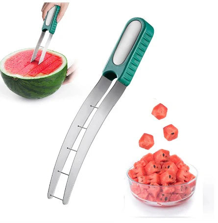 Pack of 10 of 304 Stainless Steel Watermelon Cutter Kitchen gadgets - Watermelon Artifact Slicing Knife Knife Corer Fruit and Vegetable Tools