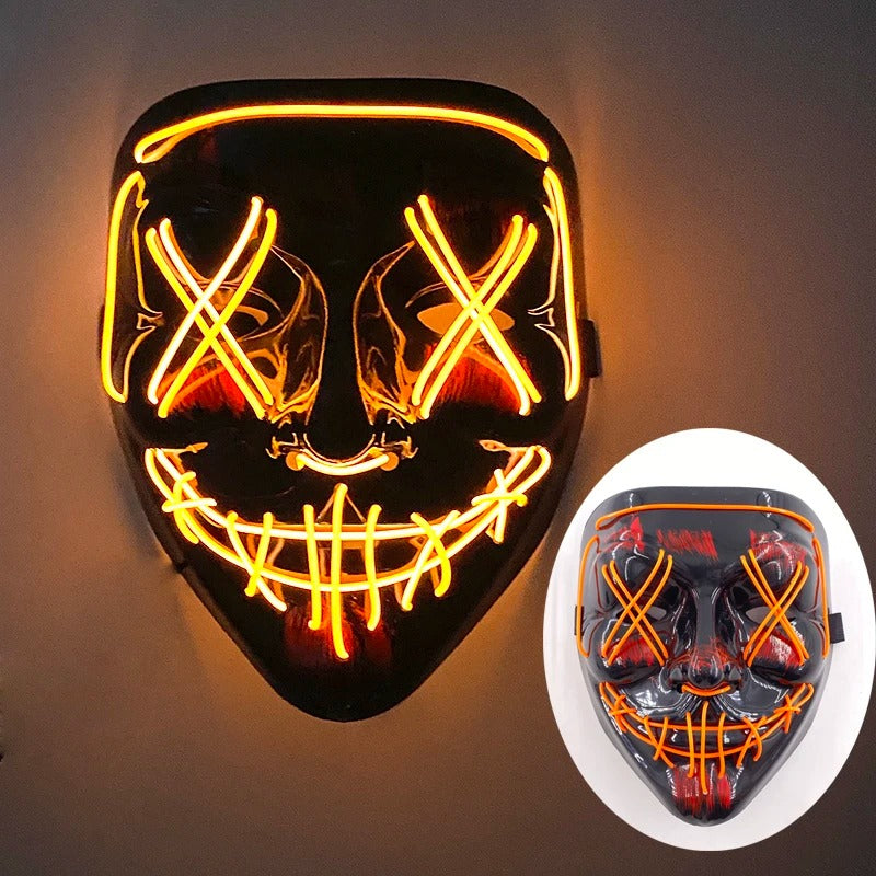 Mask led halloween party cool luminous