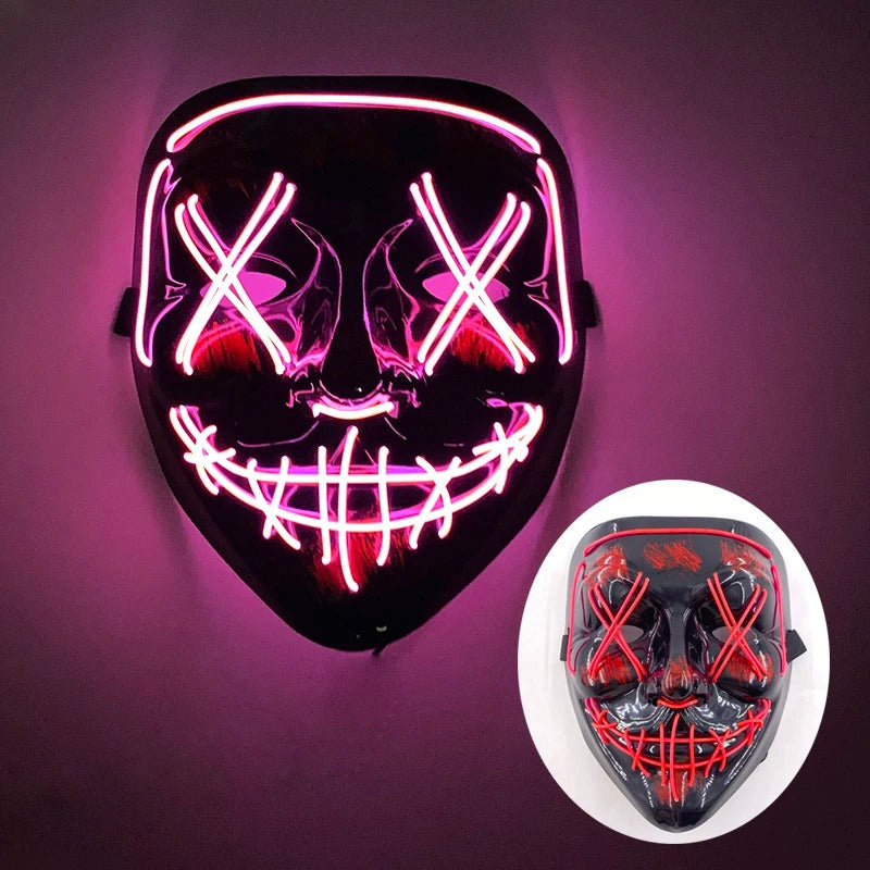 Mask led halloween party cool luminous