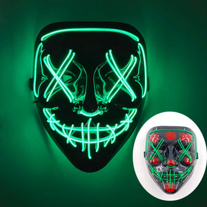 Mask led halloween party cool luminous