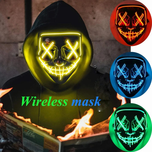 Mask led halloween party cool luminous