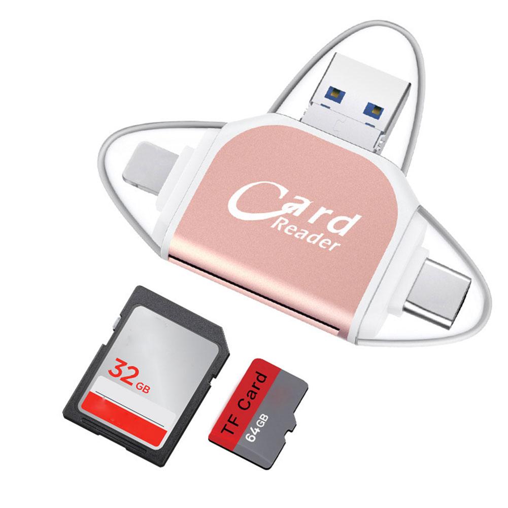 Multi-Port 4 in1 Universal SD TF Card Reader