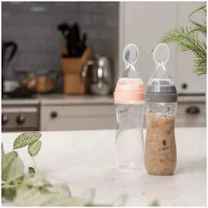 Baby silicon rice paste feeding spoon