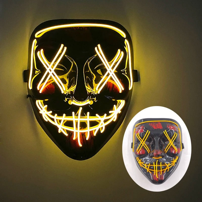 Mask led halloween party cool luminous